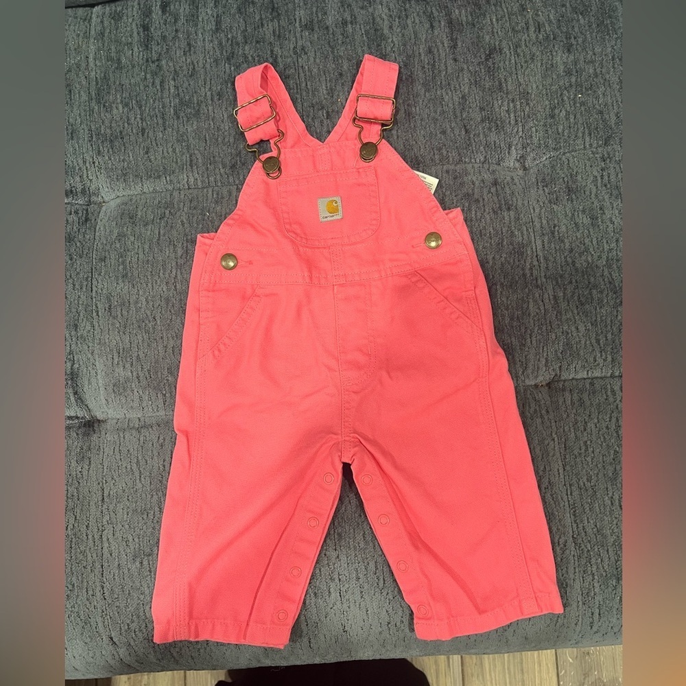 Carhartt Pink Overalls Size 3 Months EUC